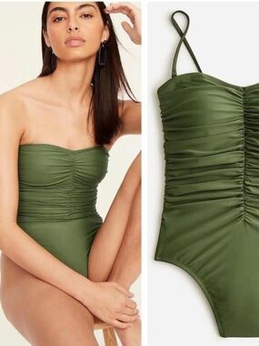 🆕 J. Crew Olive Green Swimsuit One Piece
Multiway Thigh High 2X Plus Swim NWT